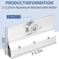 thumbnail image 2 of 2 Pcs m 6053 Rouleaux de Porte de Douche Sans Cadre Assemblage de Rouleau de Support Supérieur, Roue en Plastique Ronde 3/4 Po Pièces de Rechange pour Porte de Douche Roulements à Billes, Aluminium Extrudé, Finition Chrome., Argent, 2 of 7