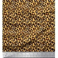 thumbnail image 1 of Soimoi Yellow Poly Georgette Fabric Leopard Animal Skin Print Fabric by the Yard 52 Inch Wide, 1 of 3