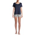 thumbnail image 6 of Secret Treasures Essentials Women's and Women's Plus Crew Neck Sleepwear Top, 6 of 7