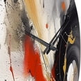 thumbnail image 3 of Designart "Striking Black and Red Strokes" Fractals Oversized Wall Clock, 3 of 5