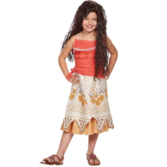 Disney Girls Moana Classic Halloween Dress Costume M 7/8