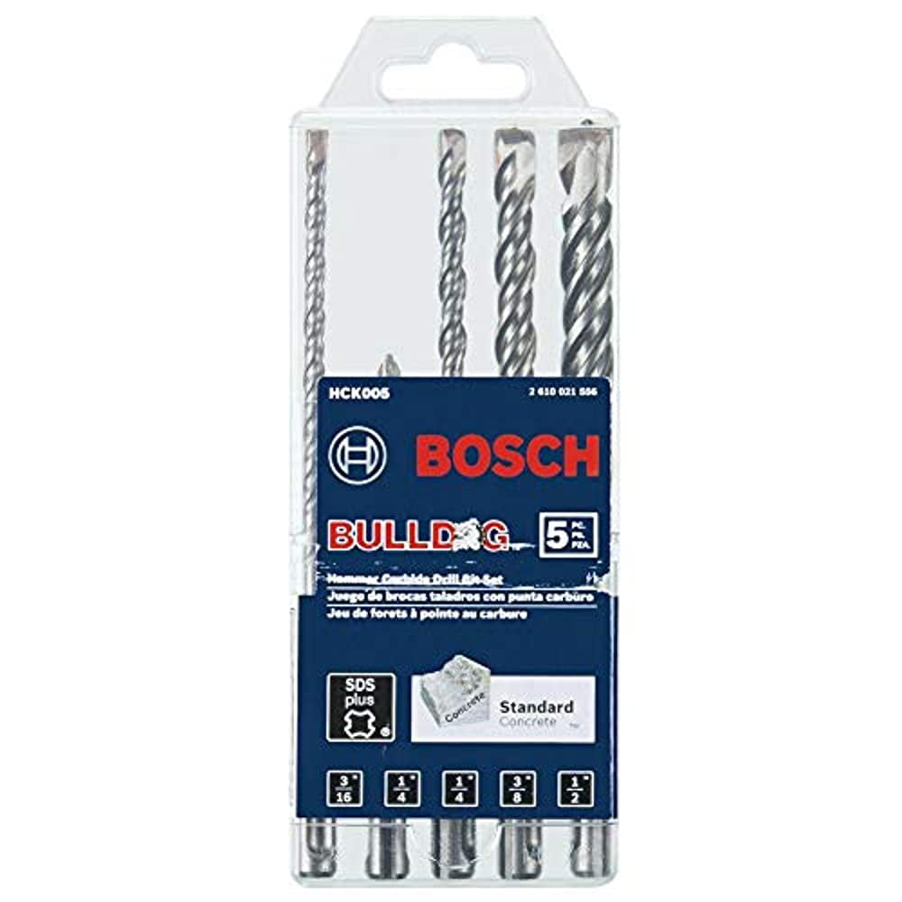 Bosch HCK005 5-Piece S4L SDS-plus Rotary Hammer Drill Bit Set 5pc 