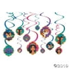 Aladdin Hanging Swirl Decorations - 12 Pc