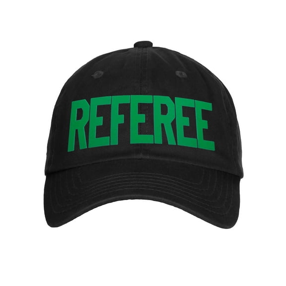Classic Referee Hat Premium Cotton Low Profile Unstructured Adjustable Strapback Black Green