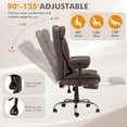 thumbnail image 7 of HOMREST Executive Office Chair,Big and Tall Ergonomic Home Desk Chairs with Adjustable Rotation Armrest and Reclining Function,Leather Computer Chairs with Retractable Footrest,Bro, 7 of 7