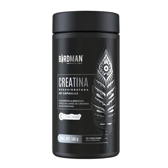 Creatina Monohidratada 125 cápsulas 25 porciones Birdman