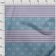 thumbnail image 2 of oneOone Tissu Jersey Viscose Rayé & Imprimé Visage de Chat Animal BTY 60 Pouces de Large, 2 of 5
