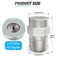 thumbnail image 2 of Boquillas limpiadoras de superficies Valve MEANLIN 40° 1/4" NPT 4000 PSI, 2 of 6