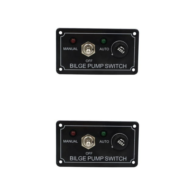 relayinert Pump Switch Panel Toggle Boat ATV Bilge Pump Rv Manual Off Rocker Switch Pump 2Set