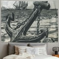 thumbnail image 2 of Orinice Skull Anchor Ship Tapestry Wall Hanging Unique Style Graphic Tapestries Home Wall Decor Art for Living Room Bedroom Apartment Farmhouse Dorm 40x60inch, 2 of 6