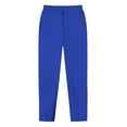 thumbnail image 3 of Curuila Men Pants Solid Color Drawstring Waistband Straight Leg Casual Comfortable Long Trousers With Pocket Blue Size Xl, 3 of 5