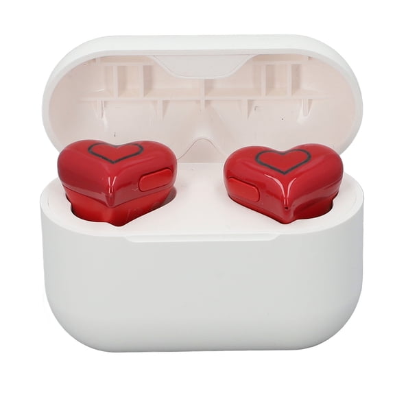 Auriculares Inalámbricos 5.3, en forma de Corazón, Elegantes, Ligeros, Con Cancelación de Ruido, Estéreo, Auriculares Constuche de Carga y Almohadillas
