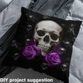 thumbnail image 2 of Feelyou 3D Skeleton Fabric by the Yard 5 Yards for Lover, Gothic Romantic Sewing Fabric, Anniversary Rose Flower Home Decor Fabric by the Yard, Super Cozy Room Decor, 2 of 6