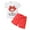 Red, variant on Gubotare Outfits for Toddler Girls Toddler Kids Child Baby Girl Clothes Set Summer Short Sleeve Pocket Round Neck Top Shorts Clothing Outfits 3T 4T (Red,3-4 Years)