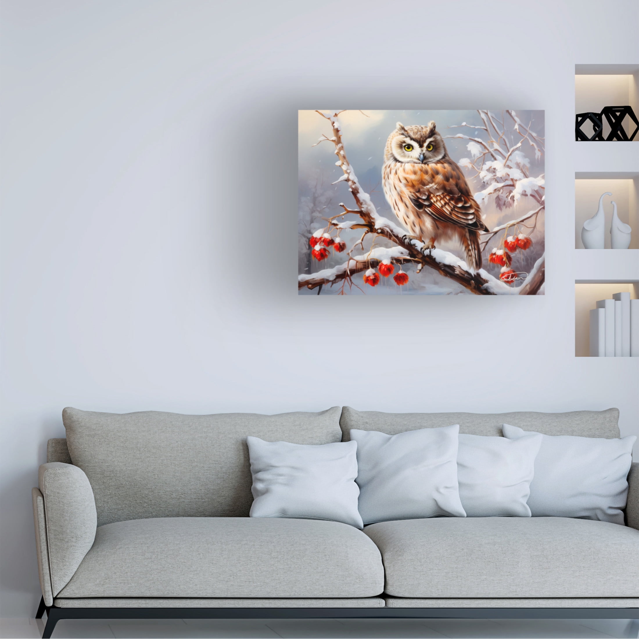 Canvas Wall Art - Stewart 'The Watcher' Wall Art for Living Room, Bedroom, or Office Décor by Trademark Fine Art - 32 x 24 Inches