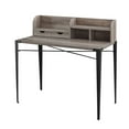 thumbnail image 5 of Manor Park Industrial Secretary Desk with Hutch - Grey Wash, 5 of 8