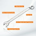 thumbnail image 4 of Uxcell 2pcs Combination Wrench Offset 7mm 75-Degree 12-Point Box End and 15° Angled Open End Metric CR-V Steel Nickel Plated Multi-function Spanners for Mechanics DIY Enthusiasts, 4 of 6