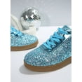 thumbnail image 6 of YLYL Women's Glitter Sneakers Fashion Casual Lightweight Non Slip Lace up Walking Shoes, 6 of 9
