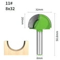 thumbnail image 2 of 8mm Shank Cover Box Bit Router Bit Wood Working Milling Cutter For Wood Bit Face Mill ,Great Multi-Purpose Application, 2 of 3
