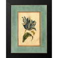 thumbnail image 2 of Vision Studio 12x14 Black Modern Framed Museum Art Print Titled - Crackled Spa Blue Tulip II, 2 of 5