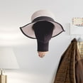 thumbnail image 6 of Dualoai Wall Mounted Female Velvet Mannequin Head Hat Display Stand for Salons Homes Black, 6 of 9