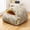 Gray-L, variant on EazyTech Semi-Enclosed Pet Bed for Cats and Small Dogs, Thickened Warm Soft Fabric Foldable Indoor Cat House