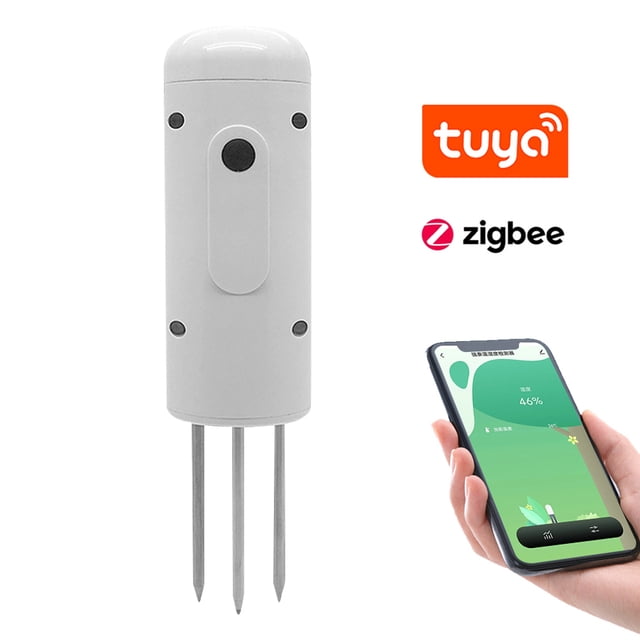 Mistaha Wireless Zigbee Soil Temperature Humidity Sensor with Stainless Steel Probe - Smart Gardening Tool for Plant Growth Monitoring - Real-time App Viewing - IP76 Waterproof Rating - 2xAA Battery
