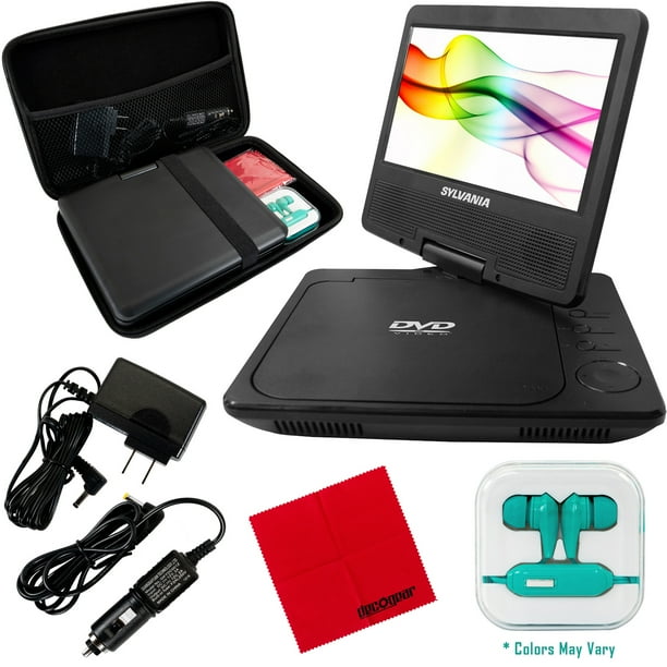 Sylvania SDVD7078 Portable DVD Player 7" Swivel Screen (Black) with DVD