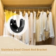 thumbnail image 2 of Soporte para barra de armario, 6 unidades de soporte para barra de armario de acero inoxidable, soporte para barra de cortina en forma de U para barra de cortina de ventana de ducha de armario, 1 pulg, 2 of 5