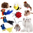 thumbnail image 4 of Miayilima Gigwi Cat Toys for Indoor Cats, Interactive Chirping Cat Toys Self Play, Electric Rechargeable Catnip Toys for Cats, Touch Activated Kitten Toy with Feather Tail, Princess Design Long-Bill, 4 of 4