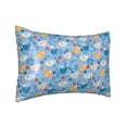 thumbnail image 2 of Kll Cute Chickens And Flowers Pattern Silk Pillowcase For Hair And Skin Standard Size 20"X 30" Soft Breathable Pillow Covers For Sleeping, 2 of 8