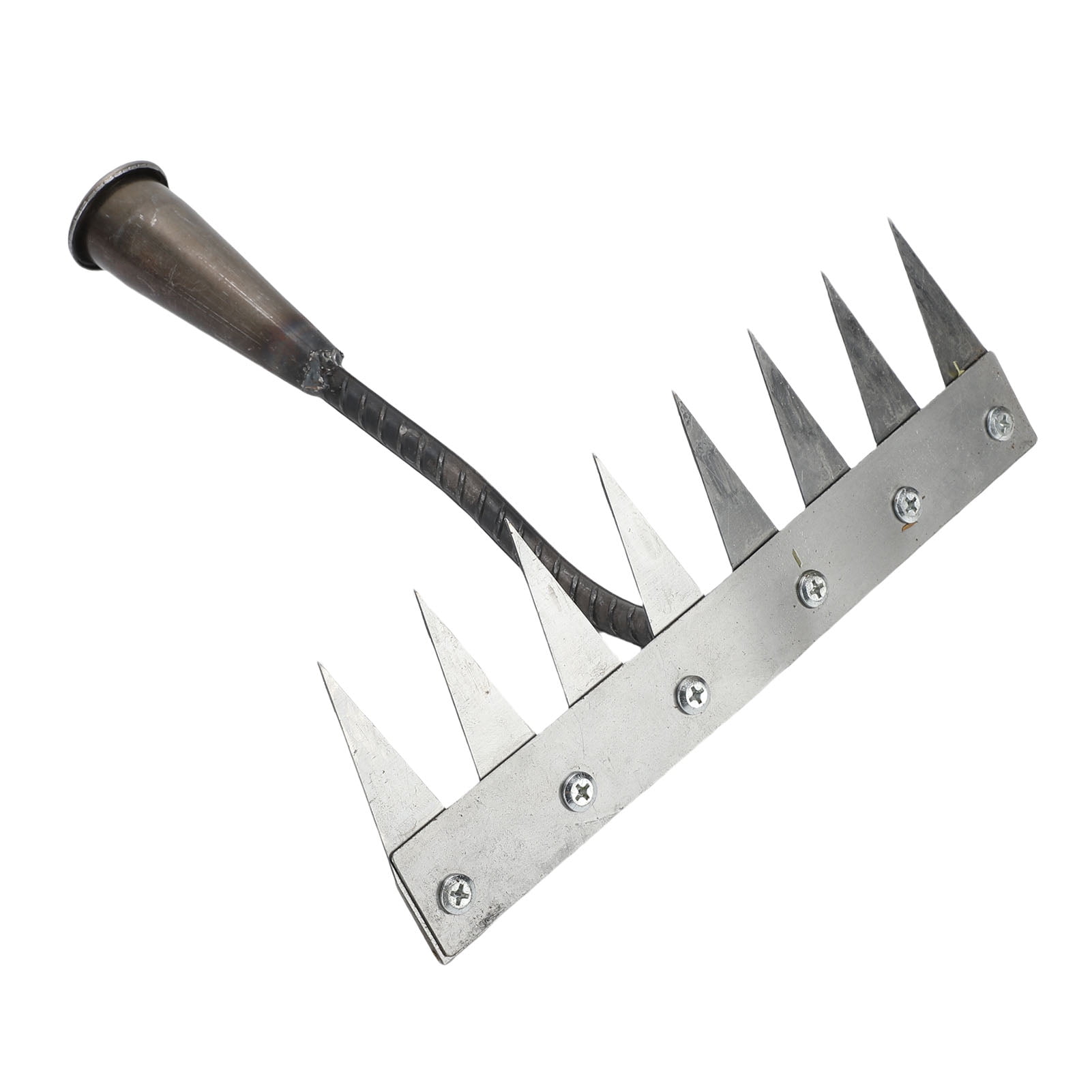 Riousery 2PCS Weeding Rake Manganese Steel 8 Teeth Hand Weeder Weed Puller Tool for Gardening Cultivating Lawn Care (11.8 inches / 30 cm)