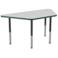 thumbnail image 1 of ECR4Kids 30in x 60in Trapezoid Everyday T-Mold Adjustable Activity Table Grey/Green/Black - Super Leg, 1 of 8