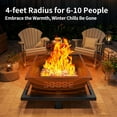 thumbnail image 2 of Auhilence large fire pit, 42" Square Outdoor Wood Burning Fire pit with Pocker, Hight Quality Outdoor Fire Pit for Camping, Backyard, Patio, Black, 2 of 8