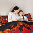 thumbnail image 4 of Erosebridal Hippie Mandala Full Size Comforter Sets, Bohemian Floral Bedding Sets, Red Black, Black Reversible 3pcs, 1 Comforter and 2 Pillowcases, 4 of 6