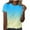 Sky Blue, variant on cocolona Womens Basic Cotton T-shirts Summer Crew Neck Short Sleeve Tops Fashion Casual Gradient Color Tees Blouses