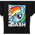 thumbnail image 3 of My Little Pony - Character Block Rainbow Dash - Women's Short Sleeve Graphic T-Shirt, 3 of 5