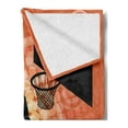 thumbnail image 2 of Basketball Soft Flannel Fleece Blanket, Basketball Player Silhouette Athlete Competition Championship Promotion, Cozy Plush for Indoor and Outdoor Use, 50" x 70", Pale Orange Black, by Ambesonne, 2 of 5