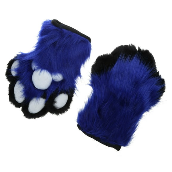 Necvior Womens Winter Warm Gloves Cosplays Bear Wolf Paw All-Cover Plush Mittens for Girls Foxes Cosplays