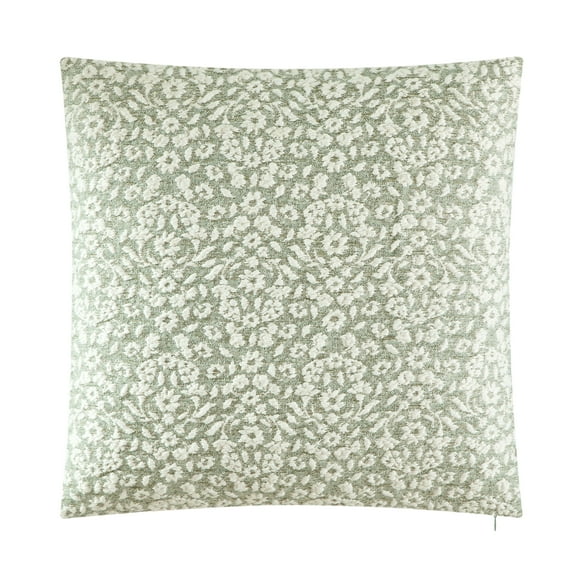 Better Homes & Gardens 20" x 20" Burned Blooms Decorative Pillow For Adults, Sage Green