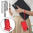 thumbnail image 2 of Allytechgroup Wallet Case for Apple iPhone XS Max, RFID Blocking Crossbody Shoulder Strap Hand Wrist Cards Holder Ring Stand Bumper Drop Protection Phone Case for Girls Women, Red, 2 of 9