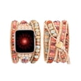 thumbnail image 1 of Wearlizer Boho Beads Bracelet Compatible with Apple Watch Band Ultra (49mm), Series 8/7(41/45mm), Series SE/6/5/4(40/44mm) and Series 3/2/1 (38/42mm) for Women Handmade Braided Natural Stone Stra, 1 of 6