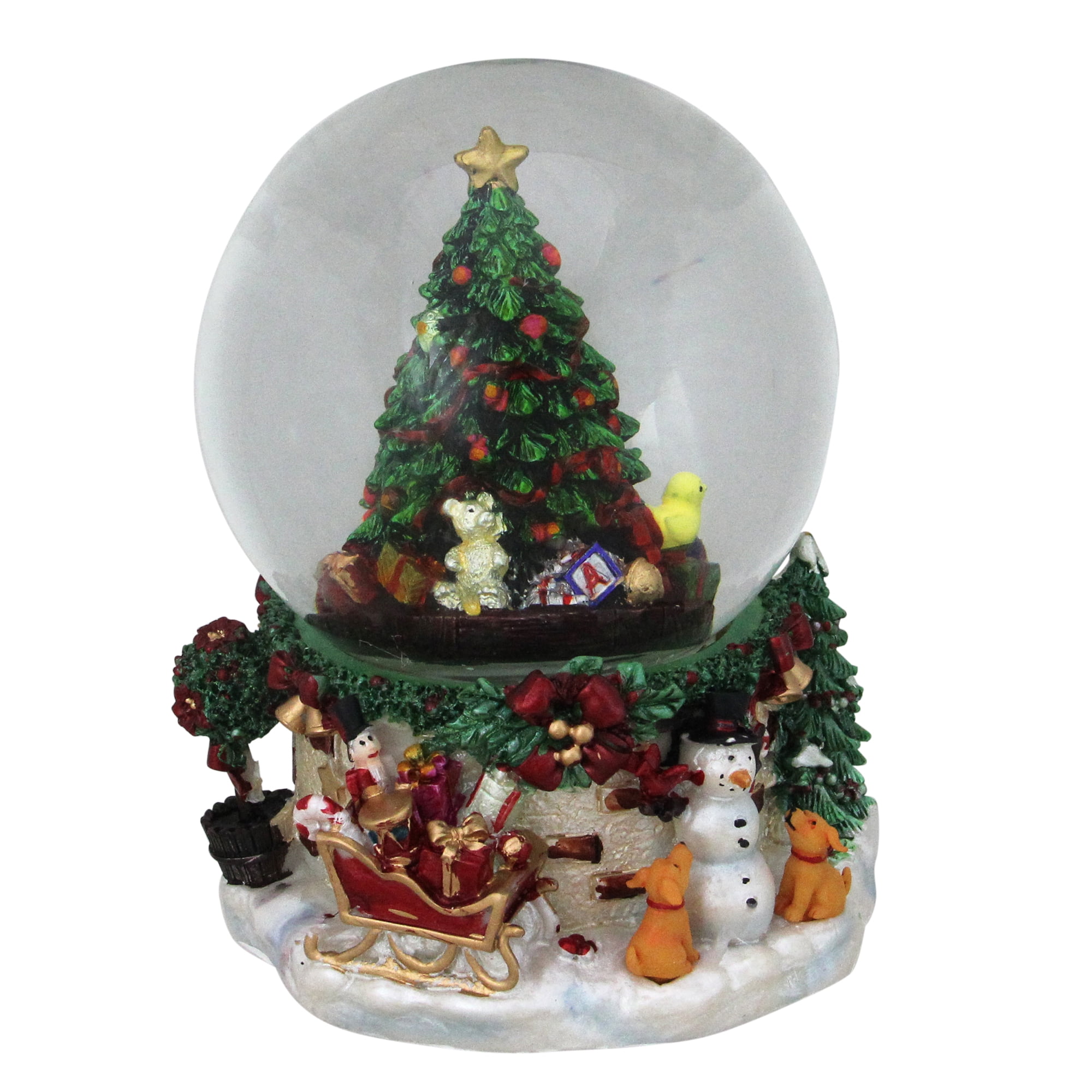 7" Musical Christmas Tree and Presents Snow Globe