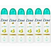 Dove 48HR Antiper spirant Deod orant Body Sp ray Peer and Aloe Sc ent 6 PK 150ML