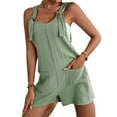 thumbnail image 3 of ZXSXSY Women Crew Neck Sleeveless Bib Overalls One Piece Romper with Pocket, 3 of 6