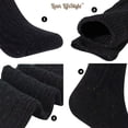 thumbnail image 4 of Lian LifeStyle Big Girl's 6 Pair's Exceptional High Crew Wool Socks Non Slip, Cozy and Cool HR1412 Size 6-9 (Black), 4 of 4