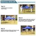 thumbnail image 2 of YRLLENSDAN Pop Up Canopy 10x10, Pop Up Tents for Parties 10x10 Outdoor Canopy Pop Up Tent Canopy Waterproof Canopy UV Protection Shade Tent for Backyard Popup Tent 10x10, Blue, 2 of 7