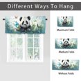 thumbnail image 6 of Cartoon Panda Kitchen Valance Curtain Rod Pocket Funny Animal Bamboo Forest Flowers Butterfly Window Treatment Valance Curtains for Bathroom 54 by 18 in, 1 Panel, 6 of 6