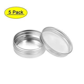 Mimi Pack 24 Pack Tins 2 oz Shallow Round Tins with Clear Window Lids Empty  Tin