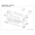 thumbnail image 3 of Kingston Brass VSP3122A5 Steel Console Sink Base in Oil Rubbed Bronze, 3 of 5